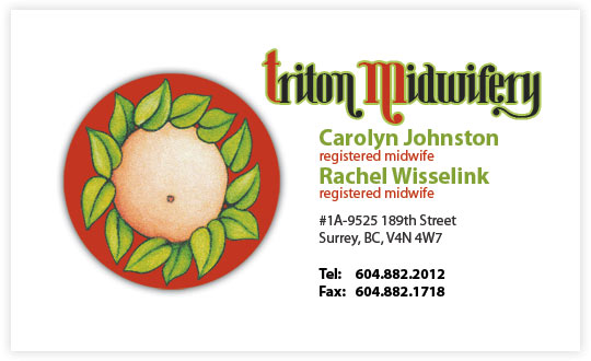 Triton Midwifery business card design