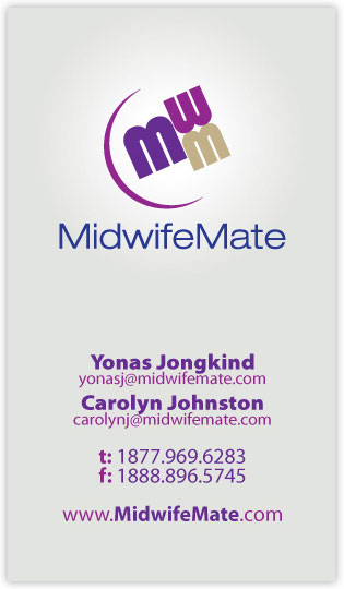 Midwife Mate business card design front